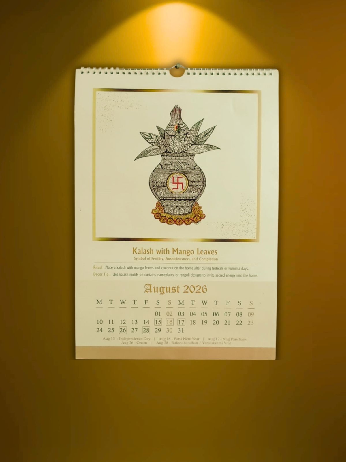 2026 Wall Calendar (Premium - White)