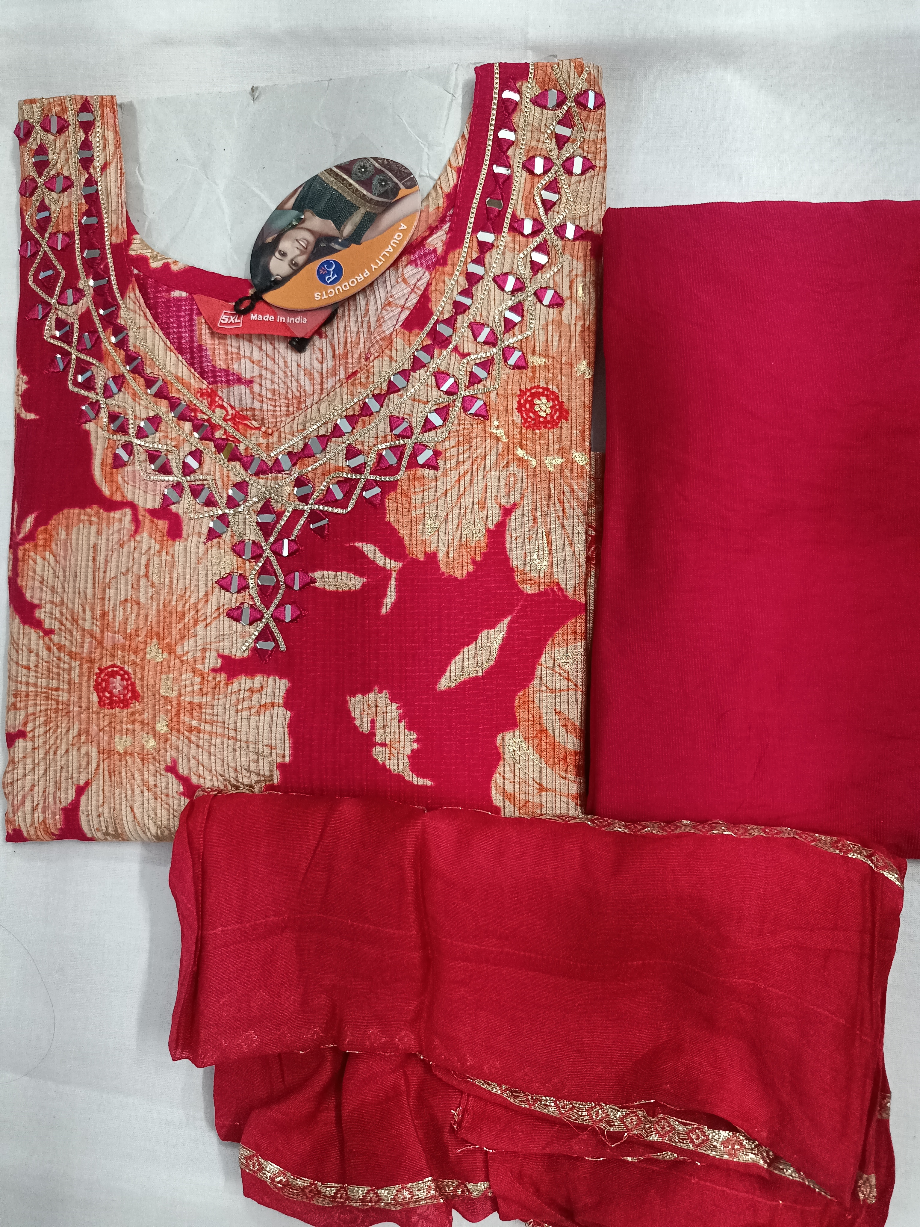 Floral kurti 3 piece set