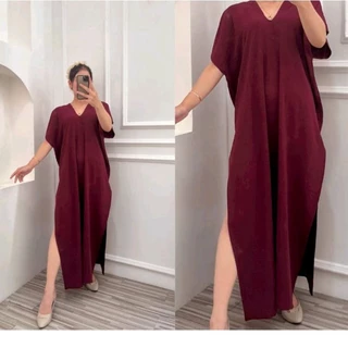 Elegant Wine Red Maxi Dress