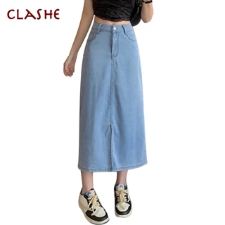 High Waist Denim Skirt