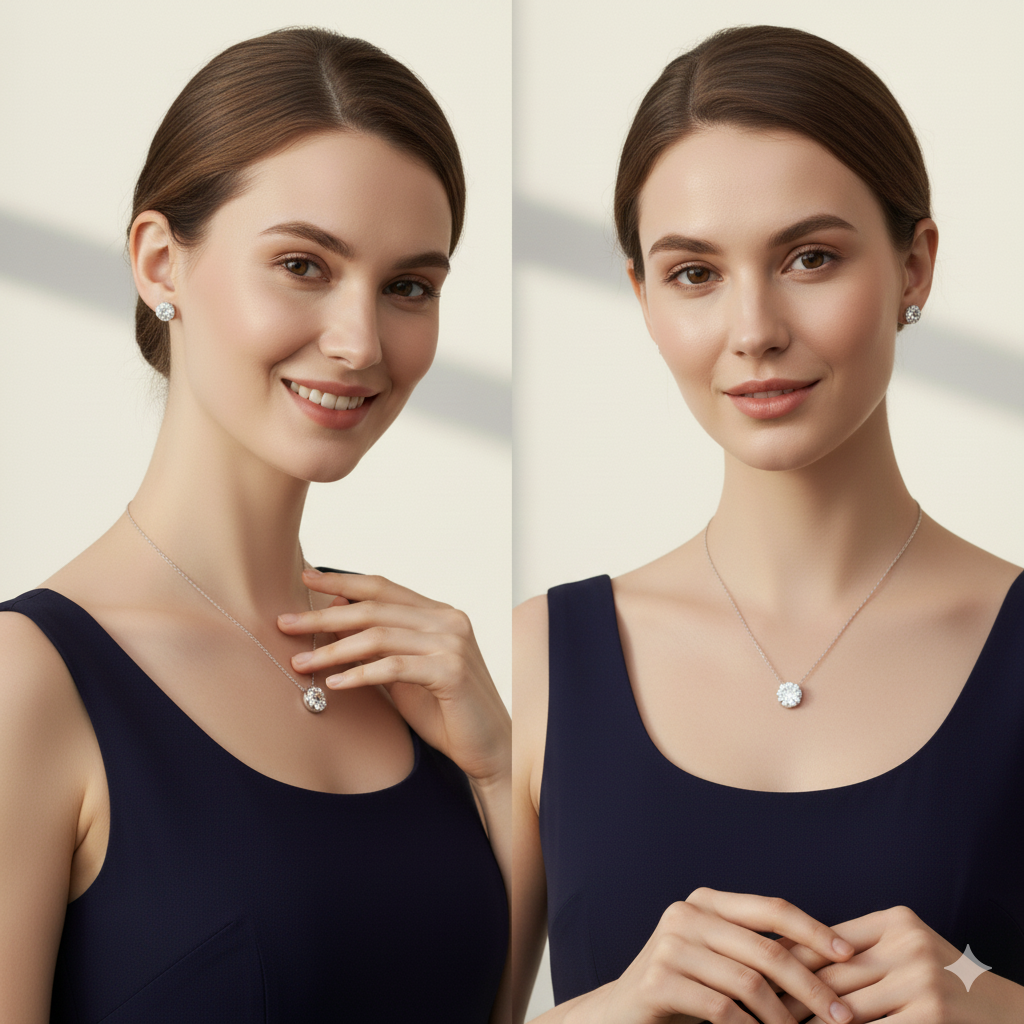 Classic Solitaire Pendant Necklace