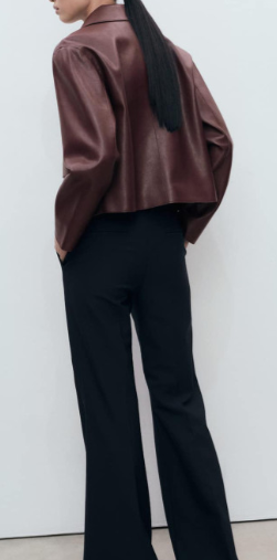 Brown Faux Leather Jacket