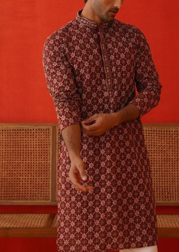 Men's Printed Kurta