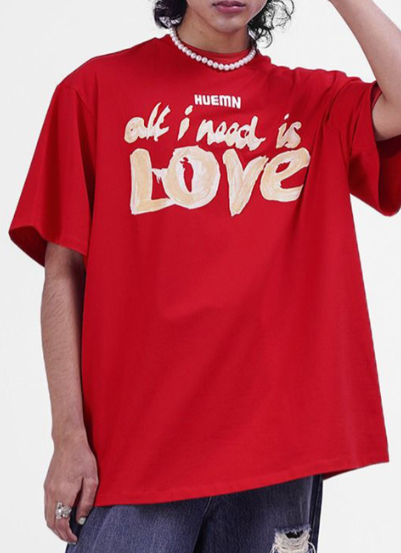 Red 'All I Need Is Love' Graphic T-Shirt
