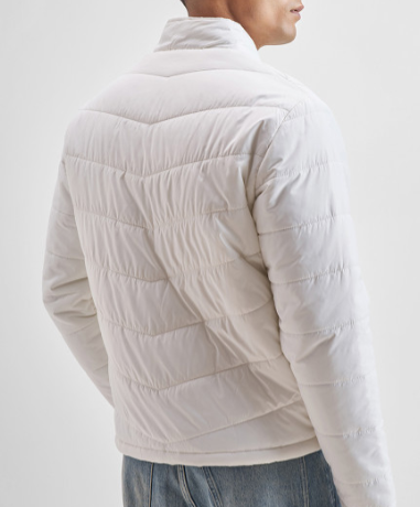Men's White Puffer Jacket