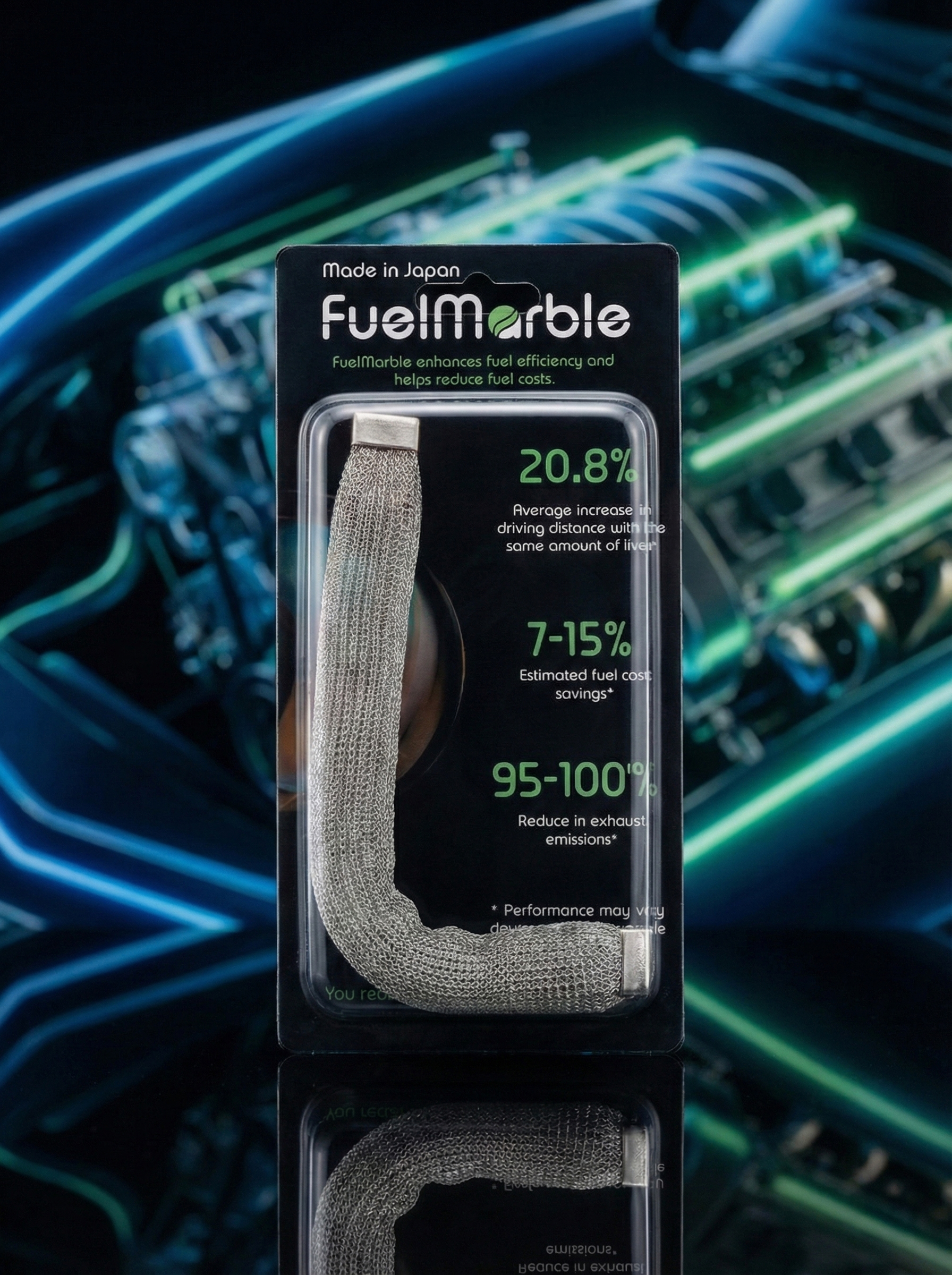FuelMarble L Size – Japanese Fuel Efficiency Booster | Large Vehicles & Fleets