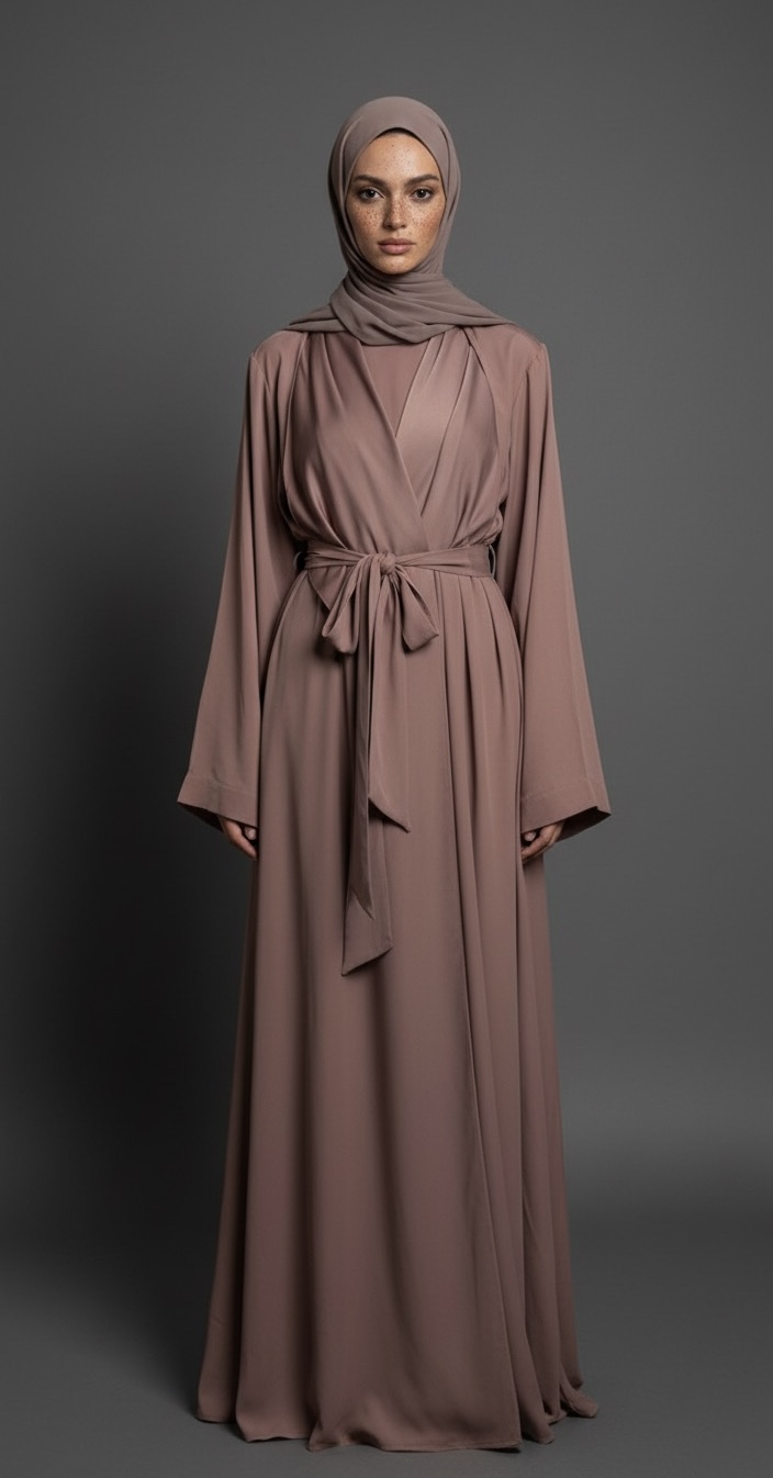 Taupe Drape Abaya