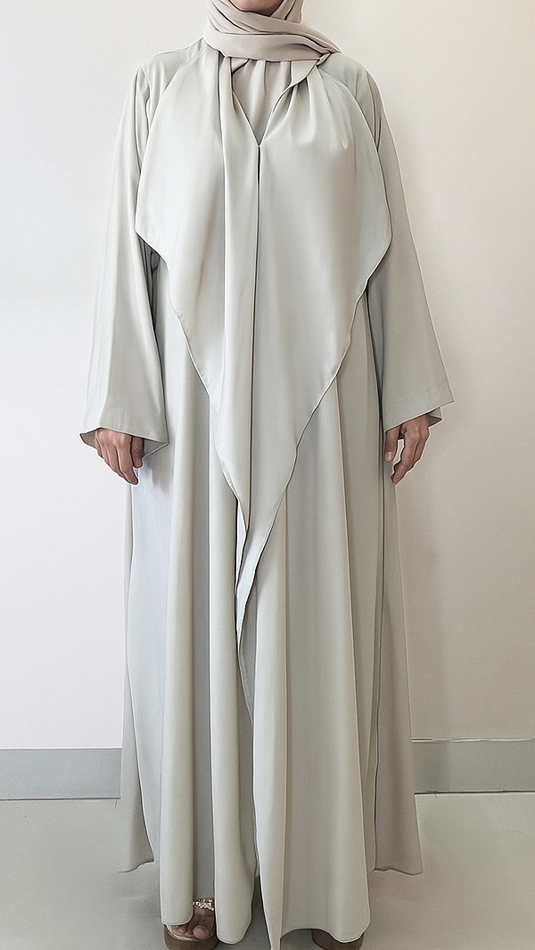 Beige Drape Abaya