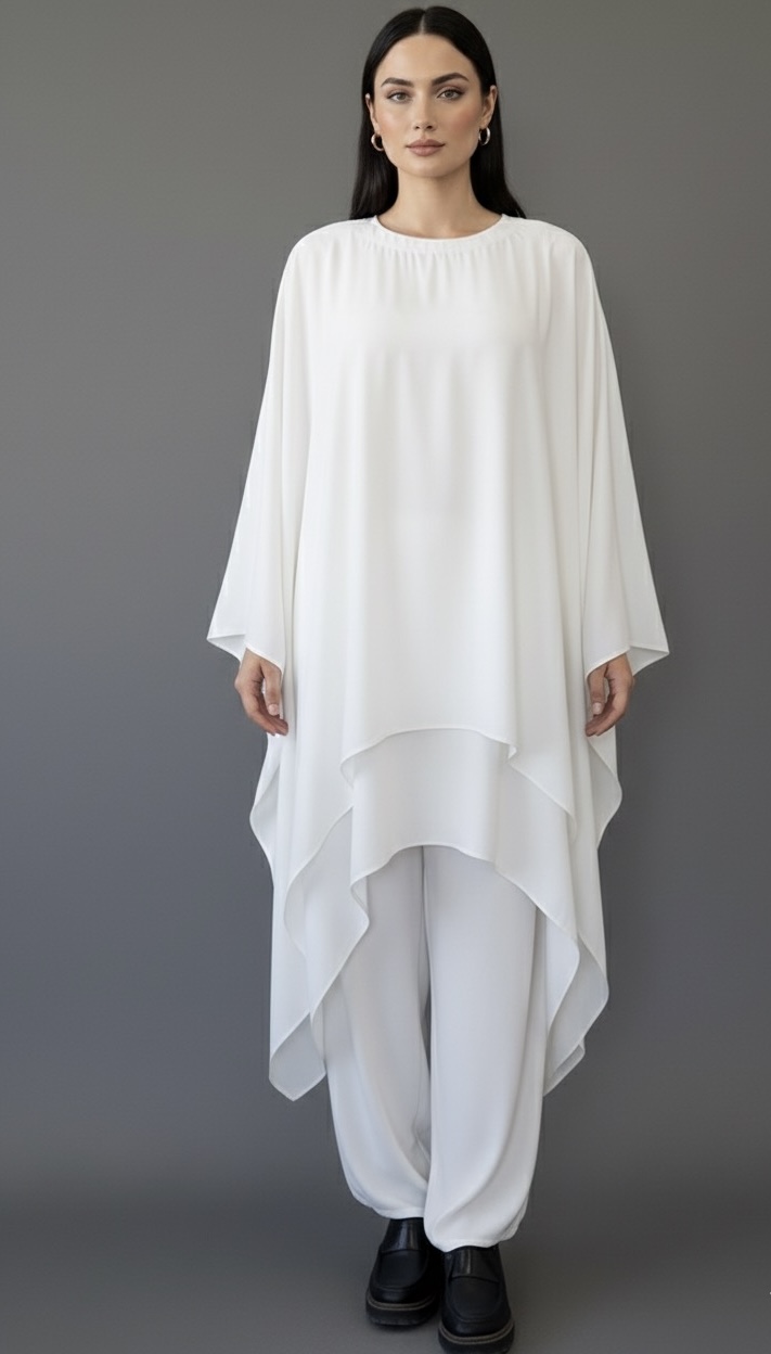 Grey double-layered Co-ord