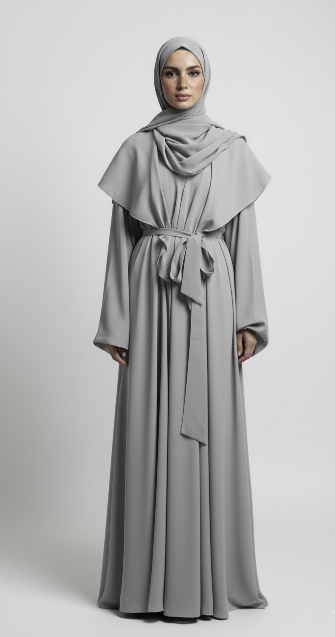 Dusty Purple Drape Abaya