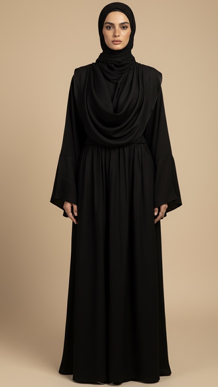 Elegant Cowl Abaya