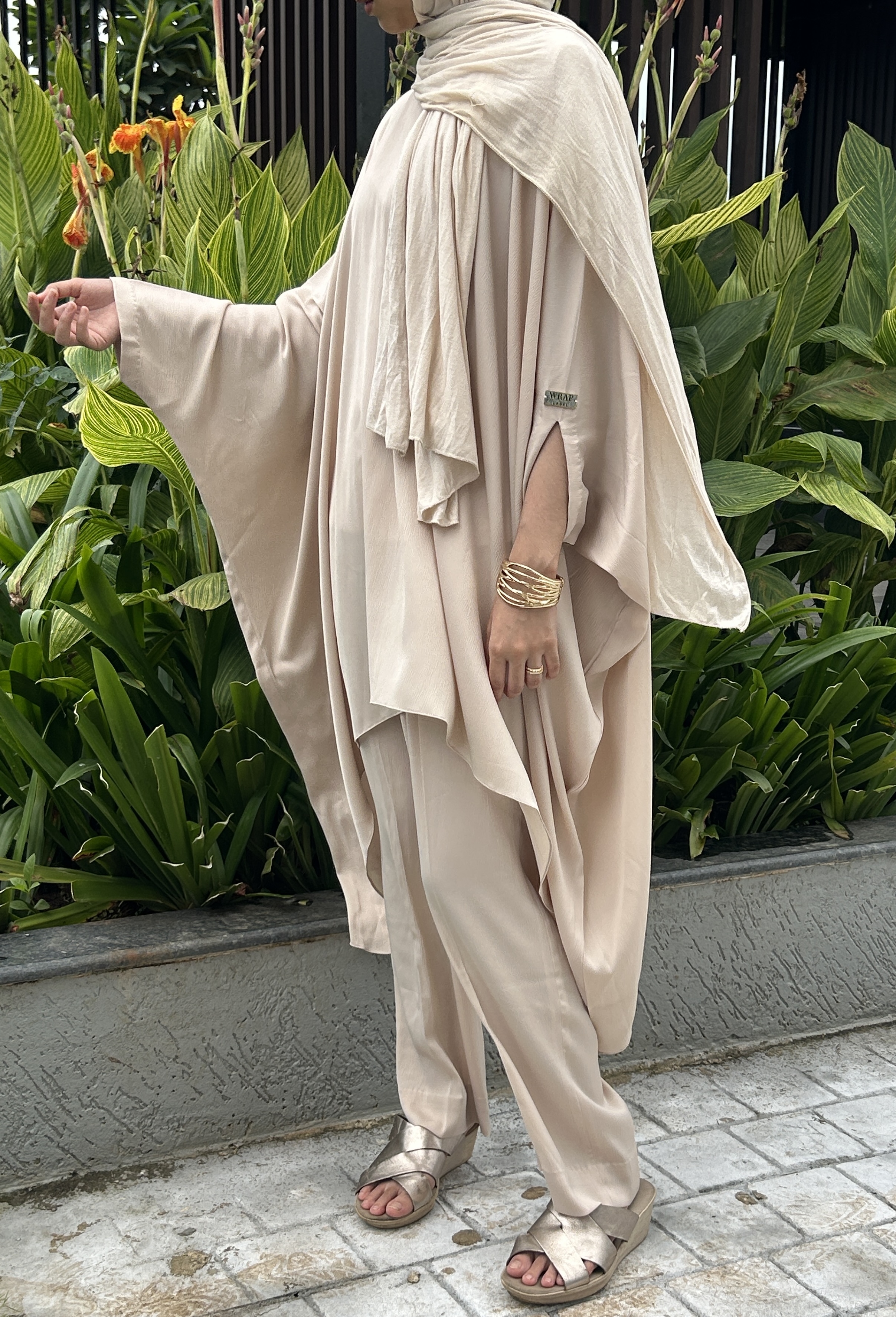 Beige Kaftan Co-ord