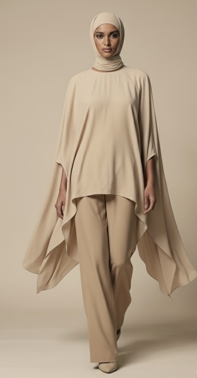 Beige Kaftan Co-ord