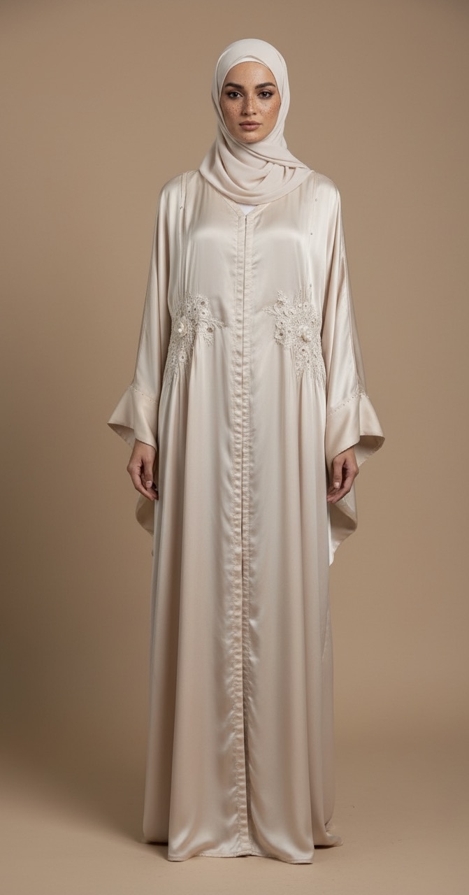Creme Soft Silk Kaftan