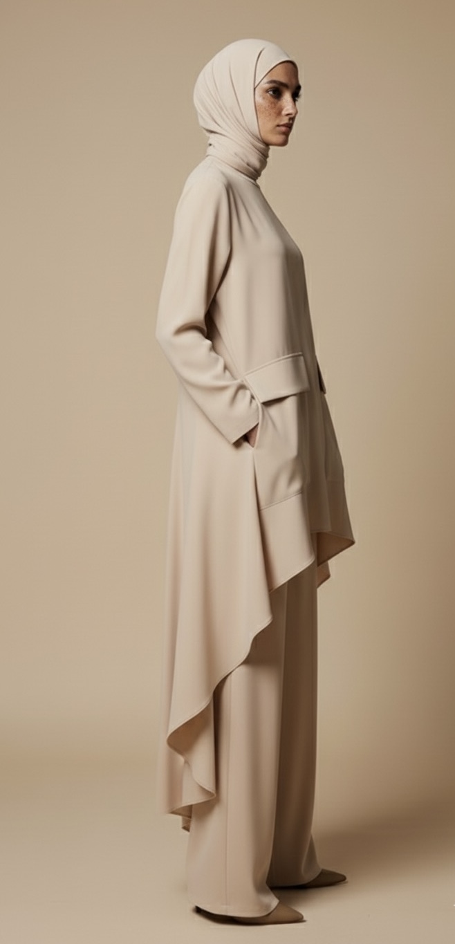 Beige pocketed Co-ord set