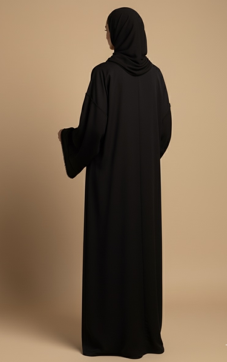 Black Unfinished Abaya