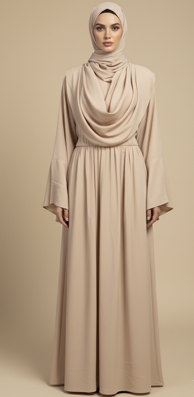 Elegant Cowl Abaya