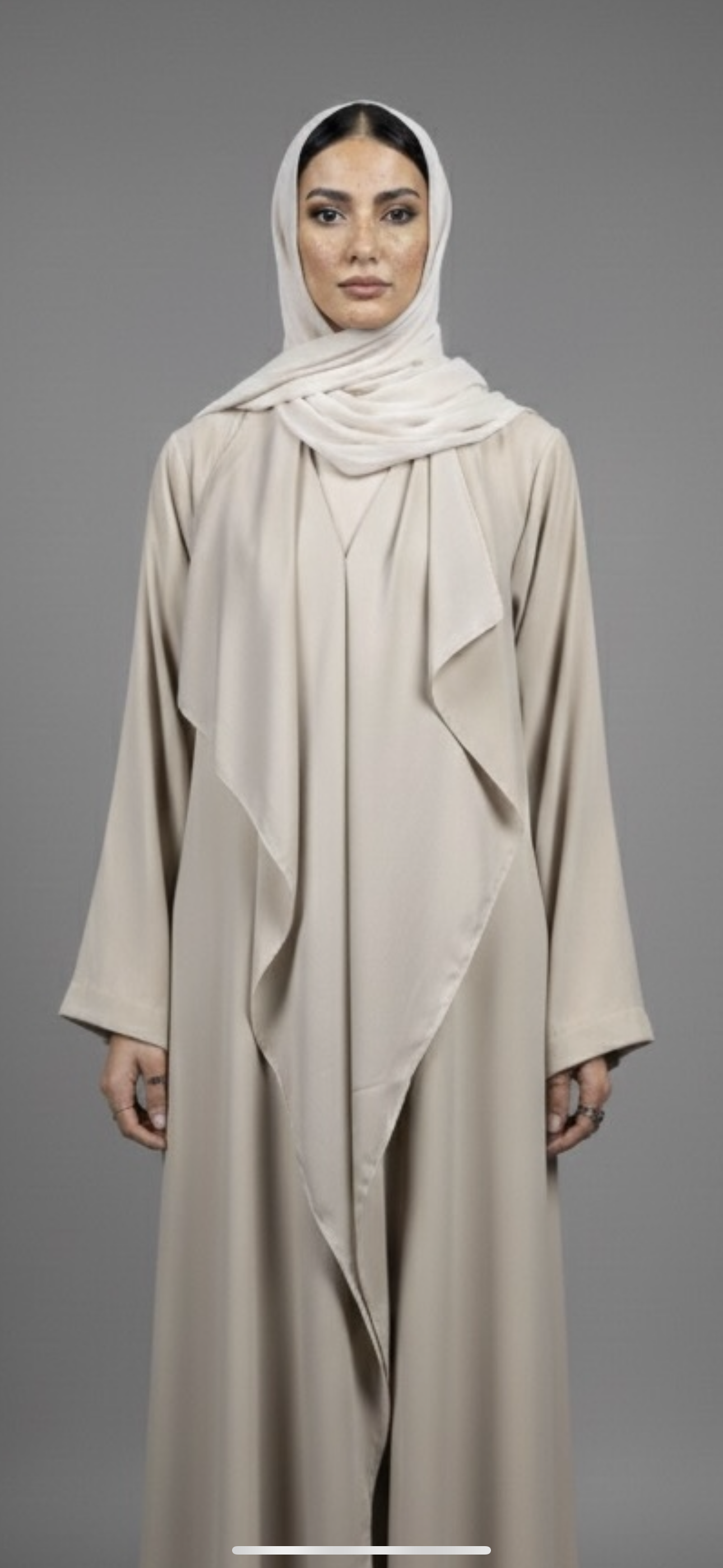 Beige Drape Abaya