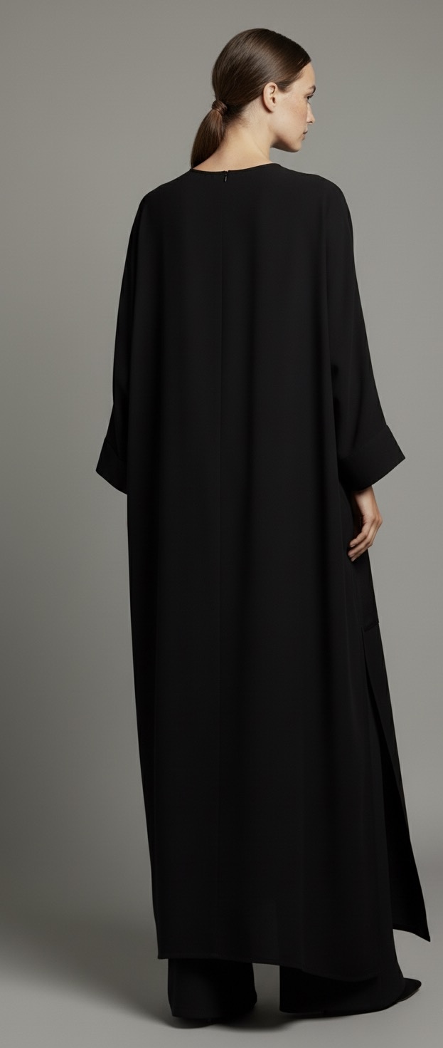Black Baggy Abaya with Pants
