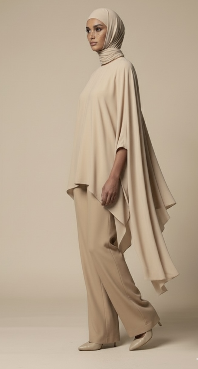 Beige Kaftan Co-ord