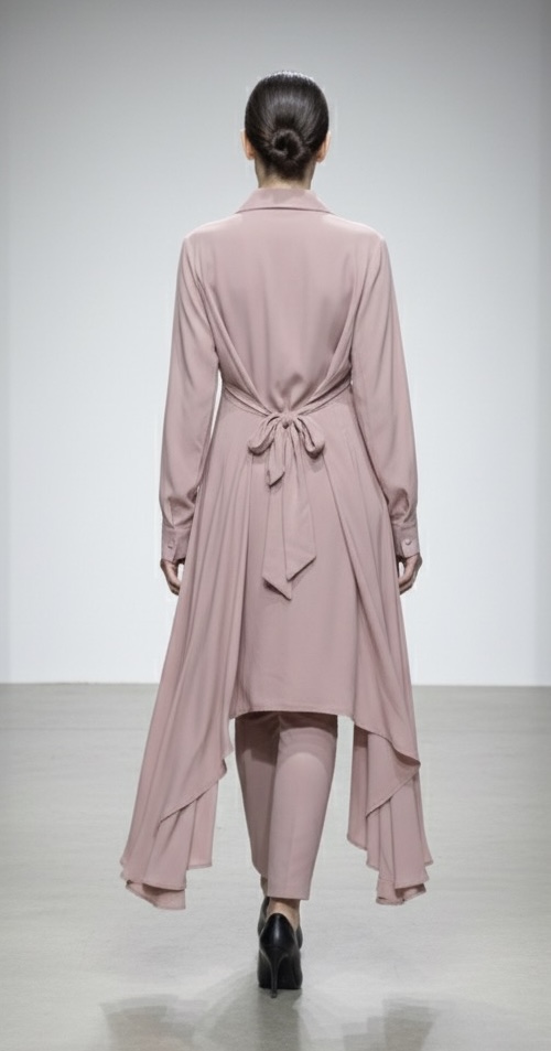 Pale pink belted coordinate