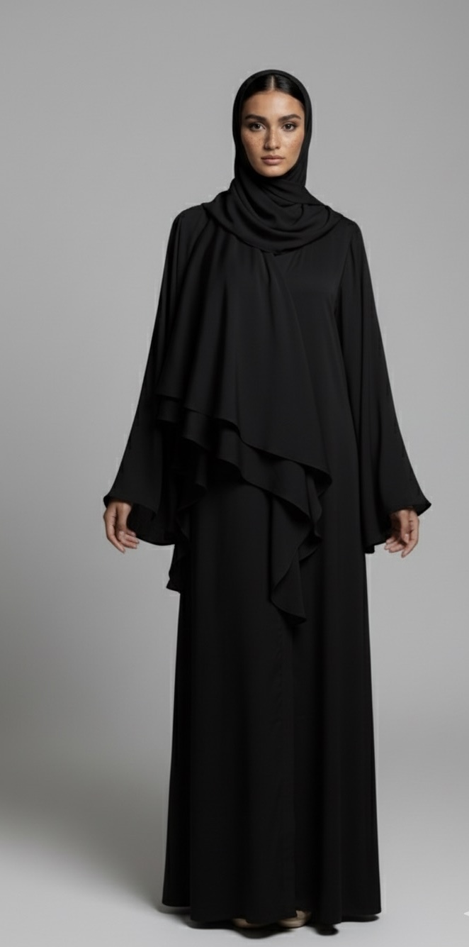 Double Ruffle Abaya