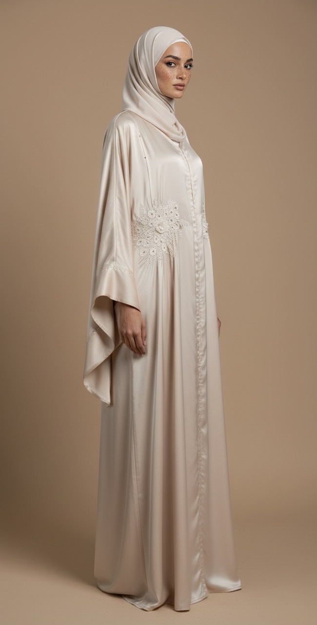 Creme Soft Silk Kaftan