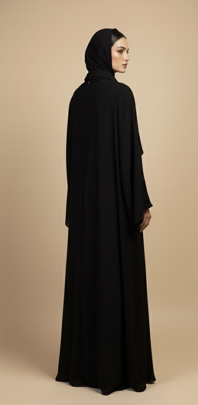 Black Layered Abaya