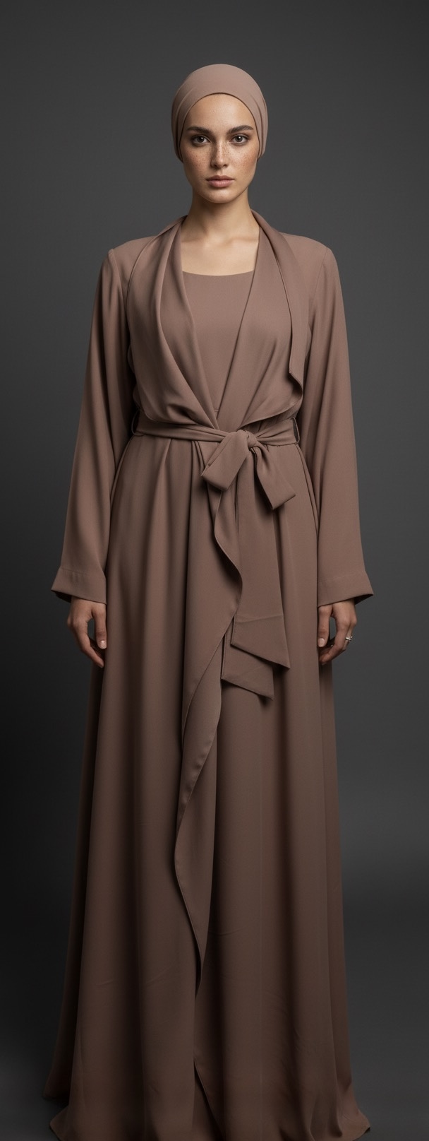 Taupe Drape Abaya