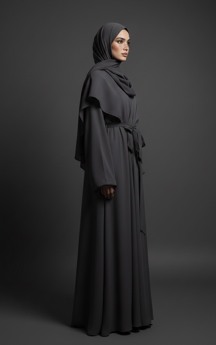 Dusty Purple Drape Abaya
