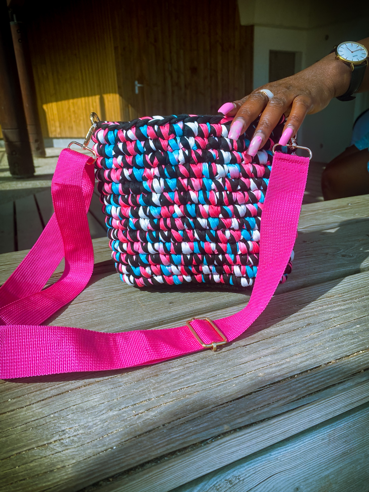 Sac à bandoulière tressé