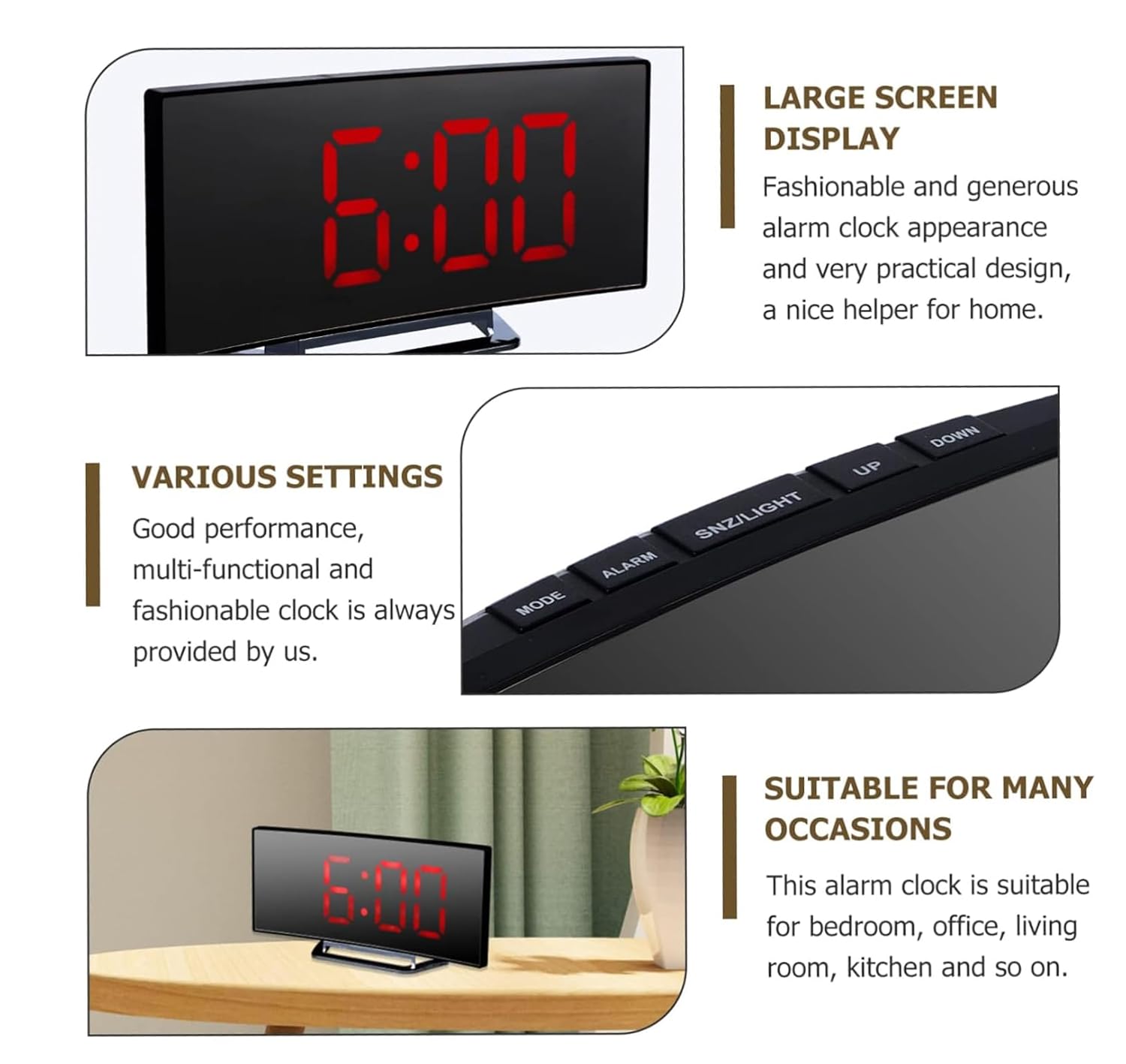 LED Desk Alarm Clock