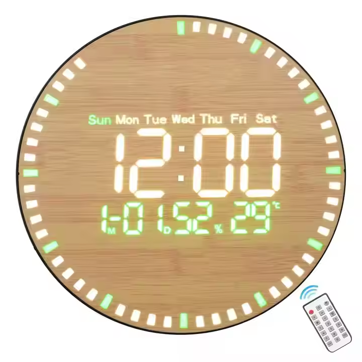 Wooden Textured Wall Clock, DS-5823L