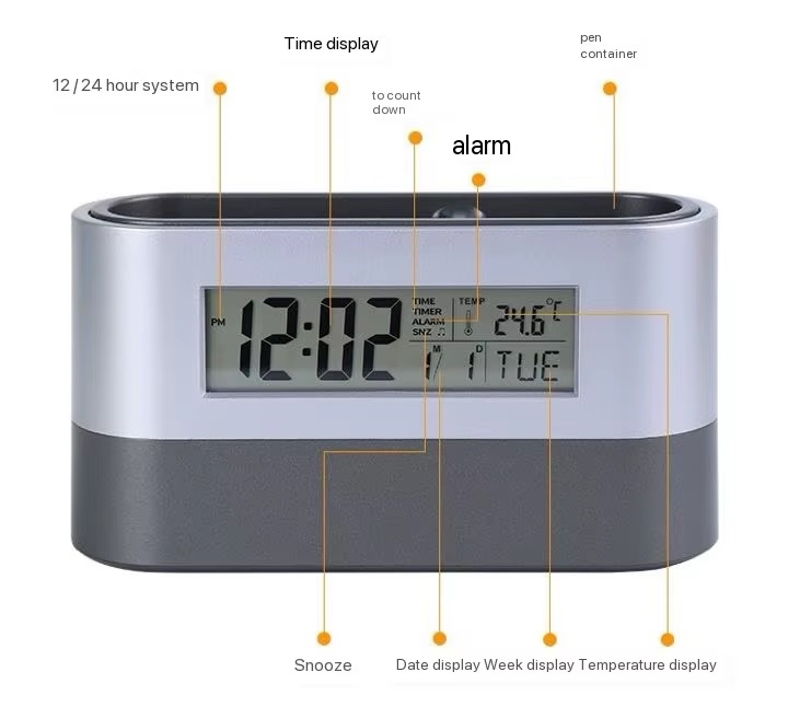 Pen Holder With Clock, PH662