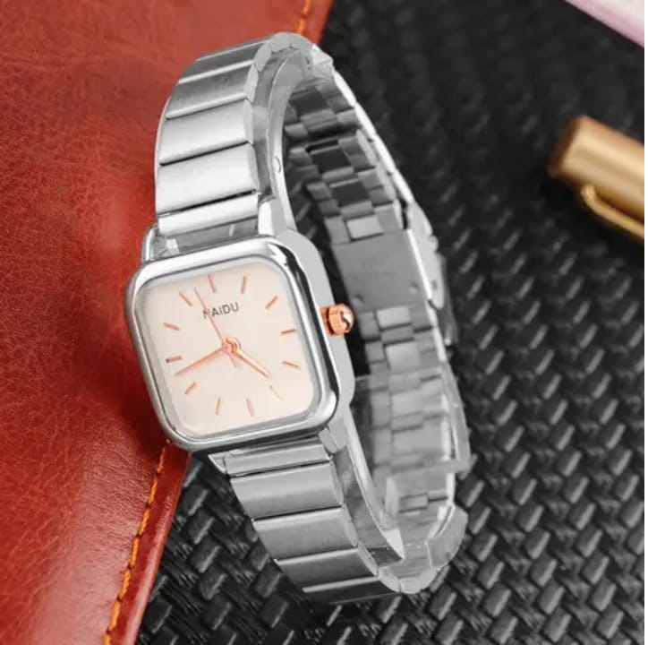 Square Stainless Steel Wristwatch