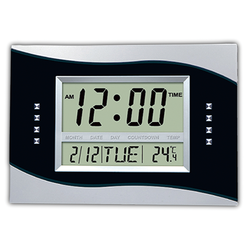 Digital LCD Wall Clock 