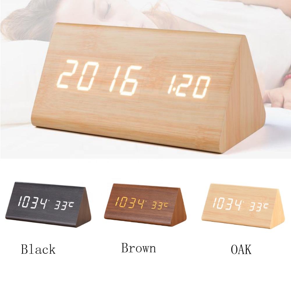 Wooden Digital Desk Clock