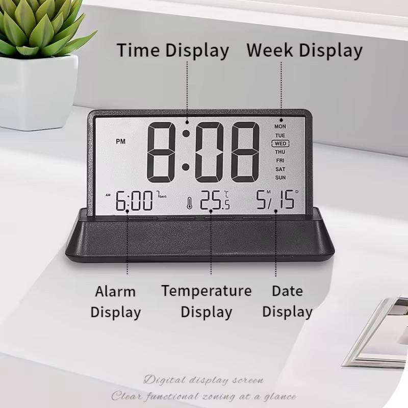 Digital Alarm Clock, Weather Station Table Clock