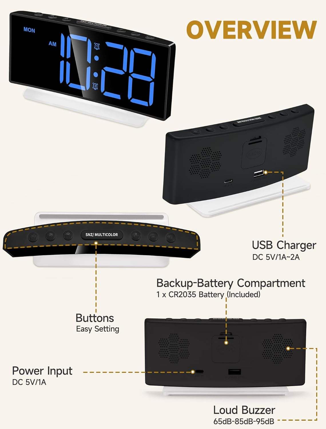 LED RGB Alarm Clock