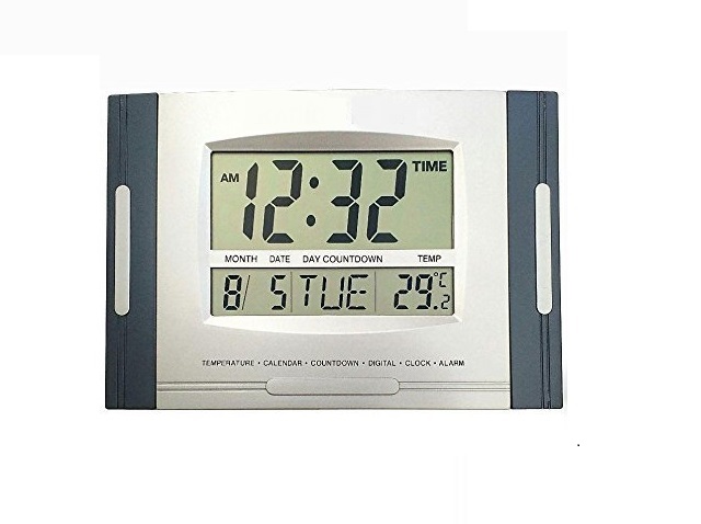 LCD Wall Clock with Stand