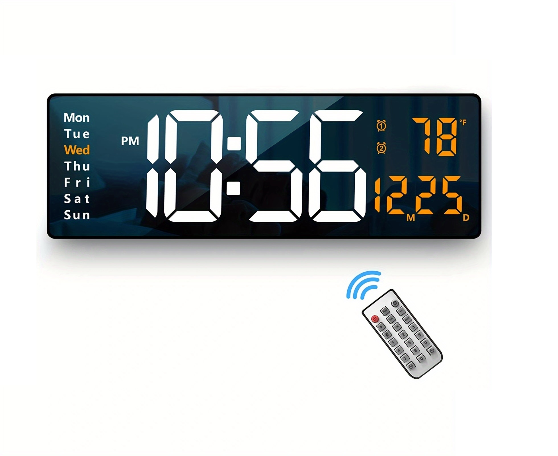 LED DIGITAL WALL CLOCK WITH REMOTE CONTROL