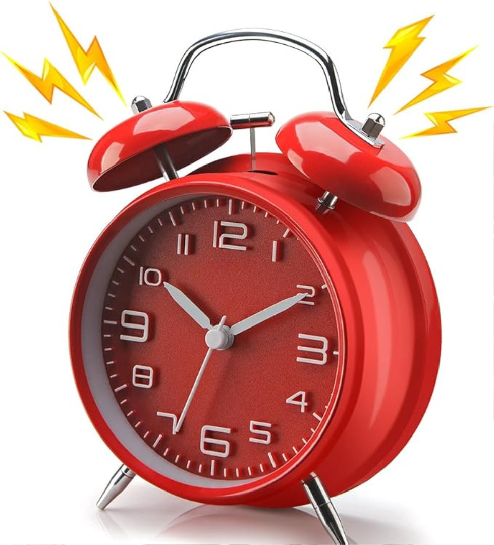 Classic Red Twin Bell Alarm Clock