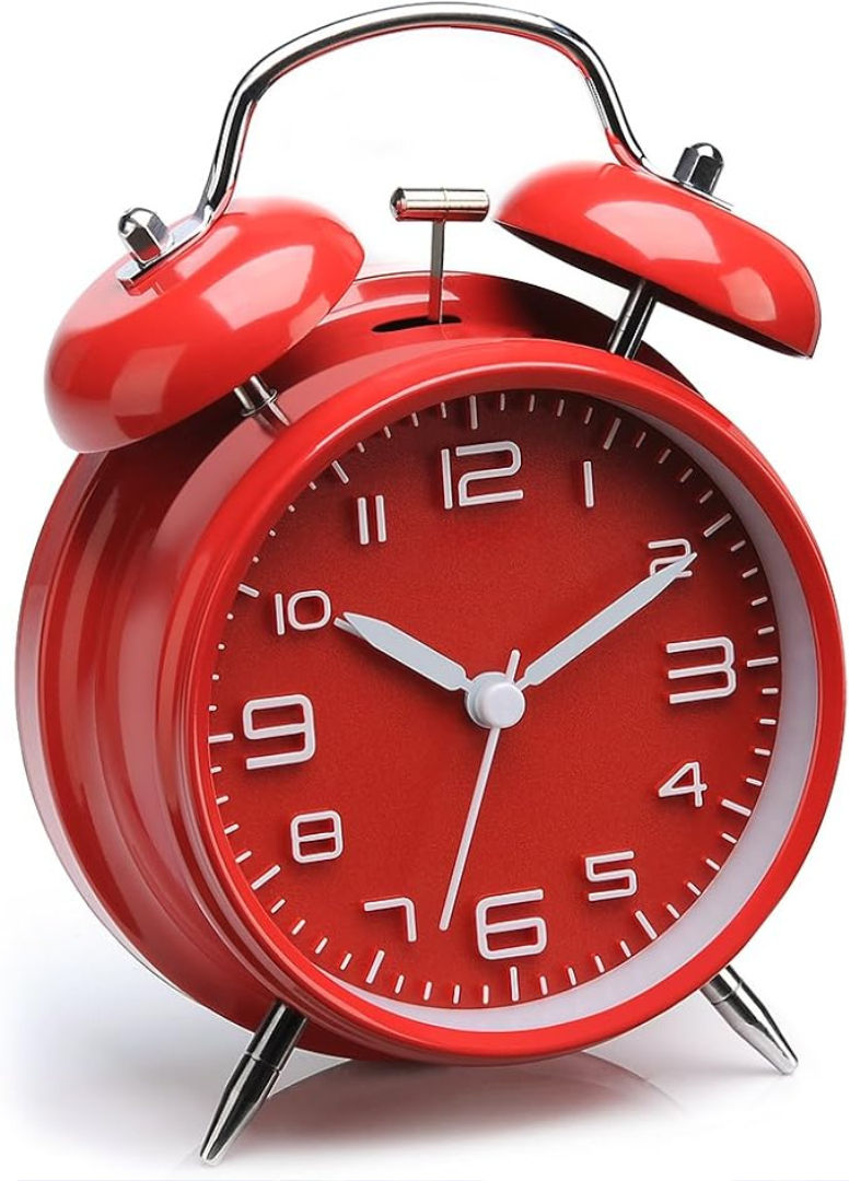 Classic Red Twin Bell Alarm Clock