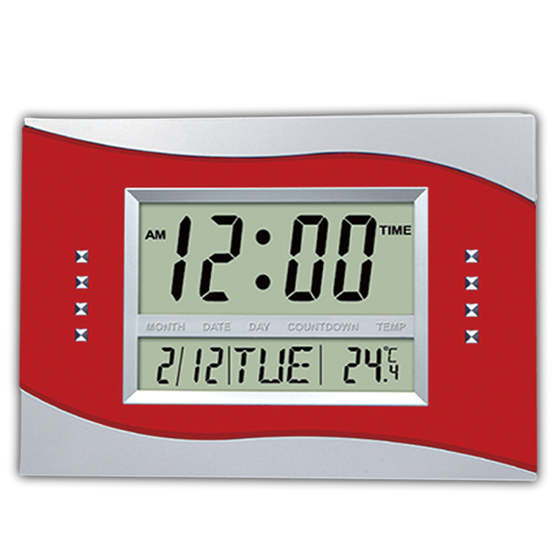 Digital LCD Wall Clock 