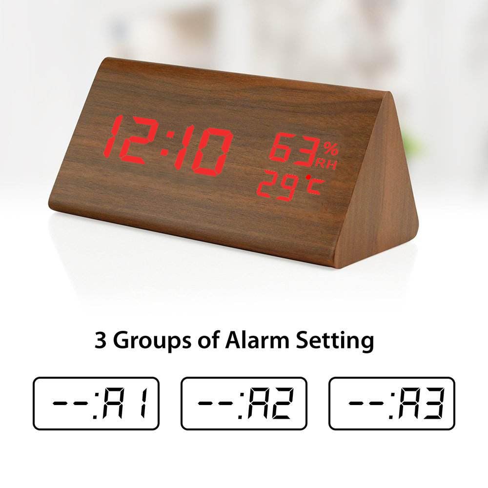 Wooden LED Desk Clock, A120
