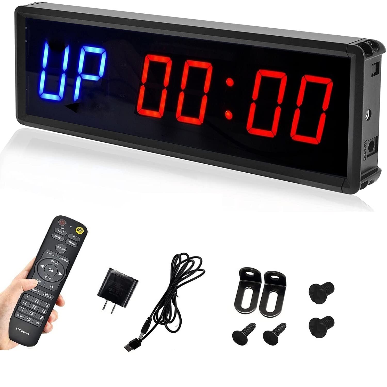 LED Clock Interval Timer Count Down/Up Stopwatch, Gym Fitness