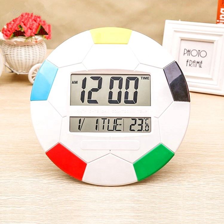 Football Design Digital Wall Clock,