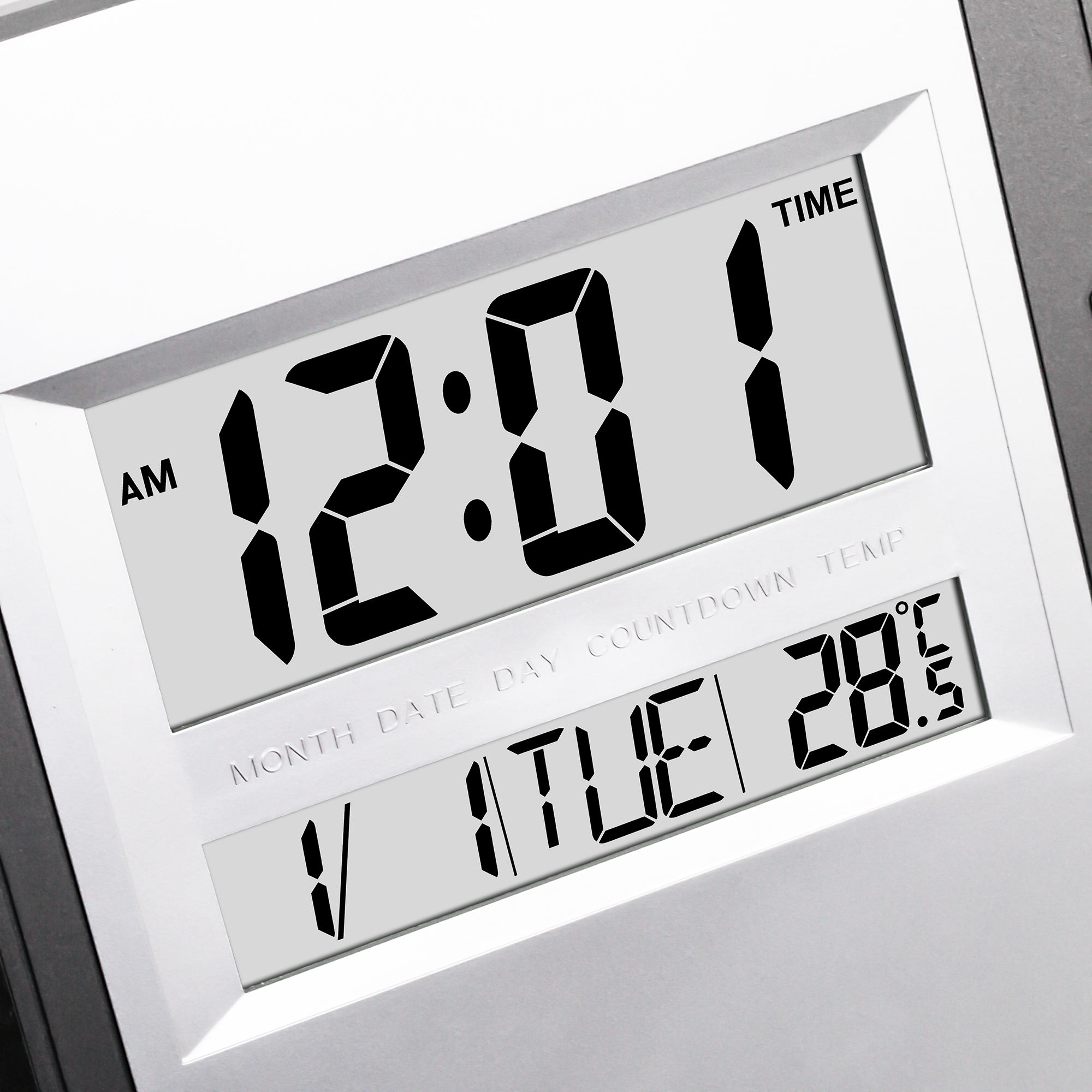 LCD Digital Display Wall Clock