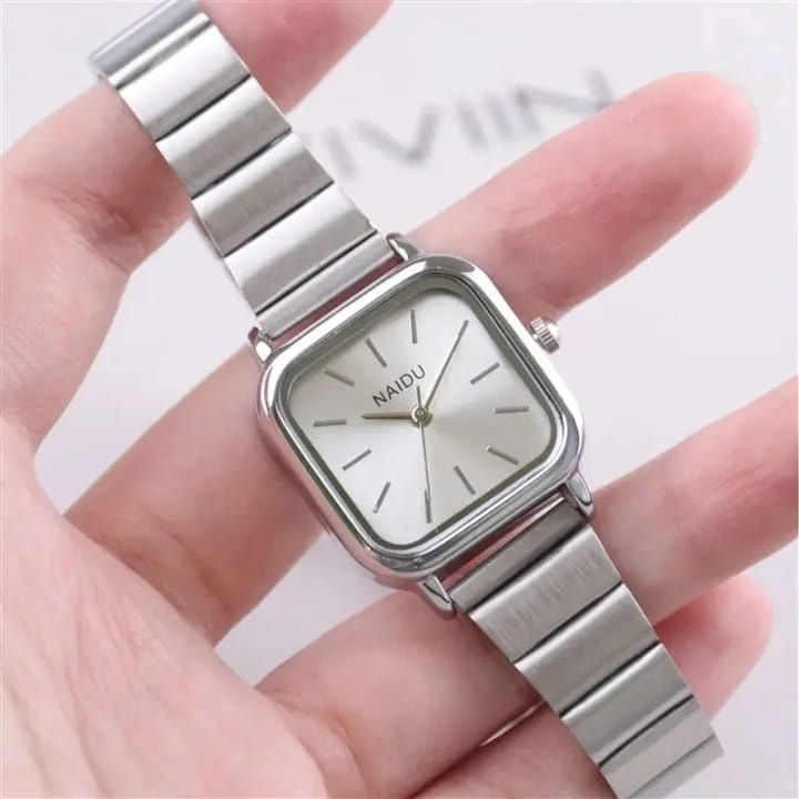 Square Stainless Steel Wristwatch