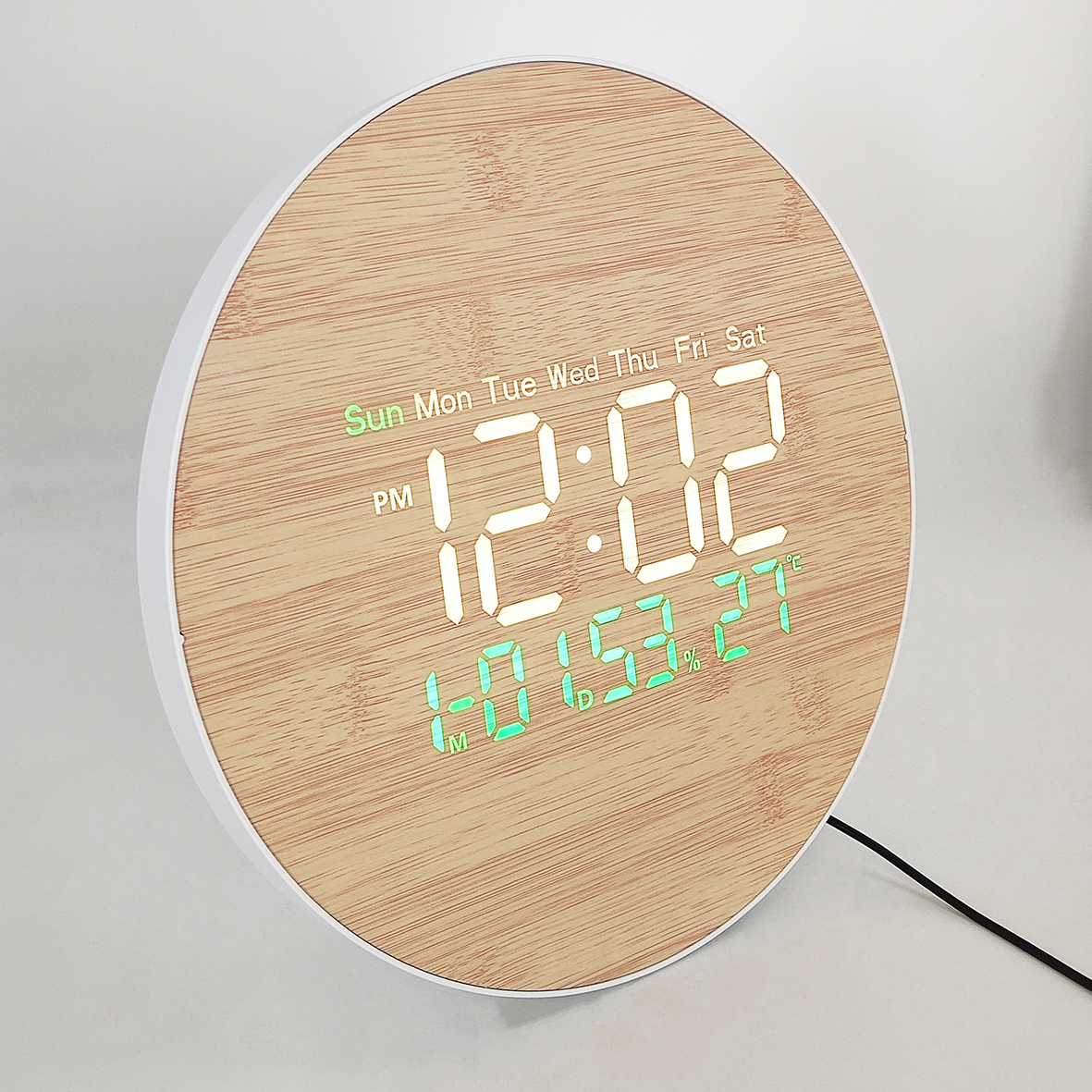 Wooden Textured Wall Clock, DS-5823L